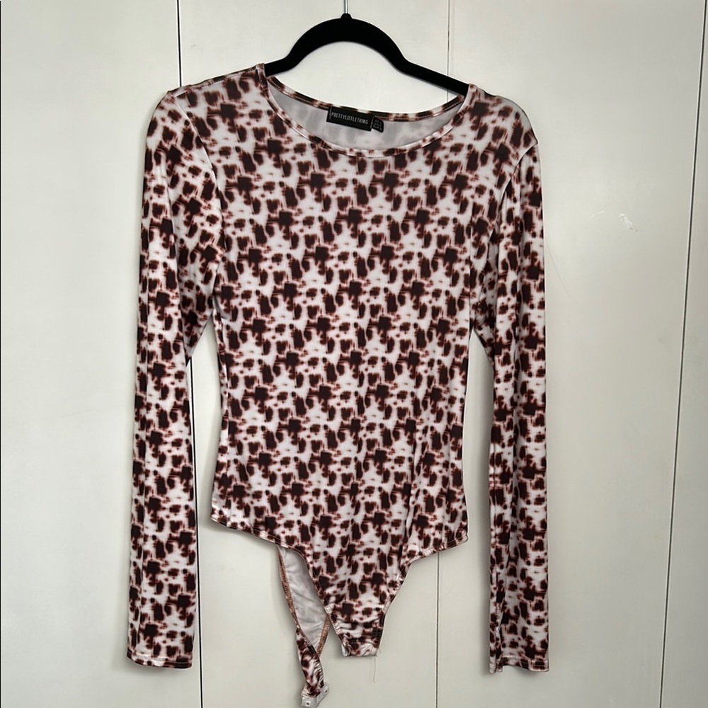 Pretty little thing Brown Patterned Women's Top bodysuit